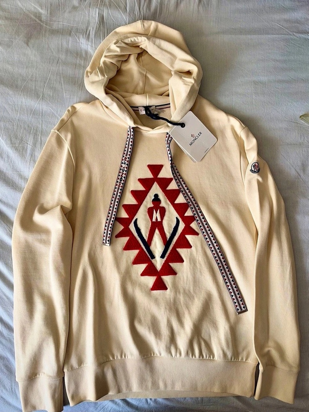 Moncler Hooded Sweatshirt Geometric Embroidered Hoodie